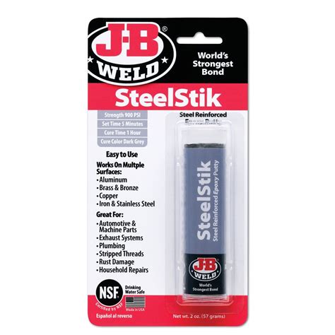 Jb Weld S J B Stik Steel Reinforced Epoxy Putty