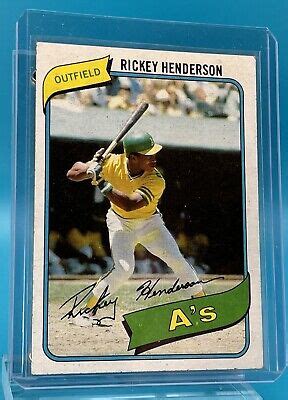 Topps Rickey Henderson Rookie Card Rc Ebay