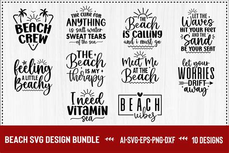 Beach Svg Design Bundle Graphic By Creativemim2001 · Creative Fabrica