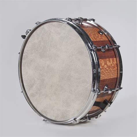 Plywood Snare Drum On White Background Stock Image Image Of