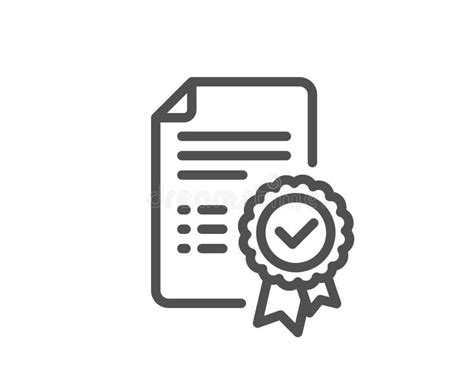 Icono Del Certificado De La Aprobaci N Ilustraci N Del Vector