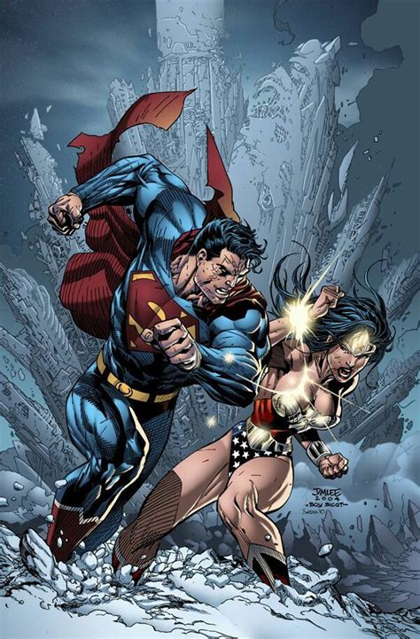 Mujer Maravilla And Superman Superman Wonder Woman Dc Comics Art