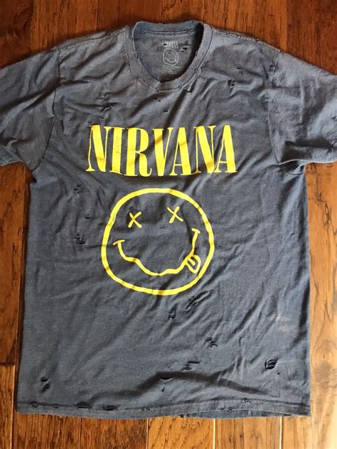 Nirvana 90s Grunge Alternative Rock Destroyed Worn Do… - Gem