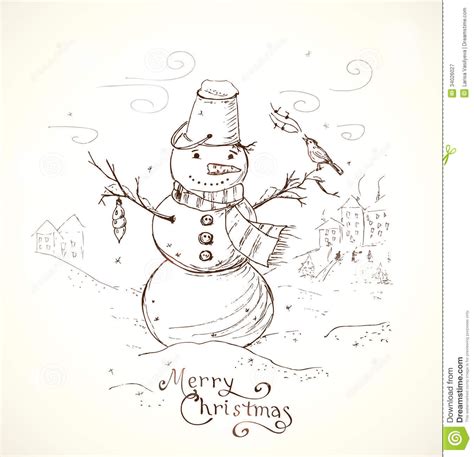 Christmas Card Drawing at GetDrawings | Free download