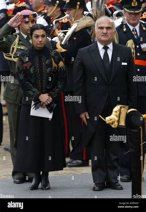 Dpa Prince Hassan Bin Talal And Princess Sarvath Of Jordan Arrive For The Funeral Service