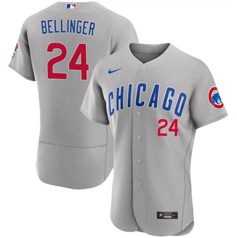 Men Chicago Cubs #24 Cody Bellinger Gray Flex Base Stitched Baseball ...