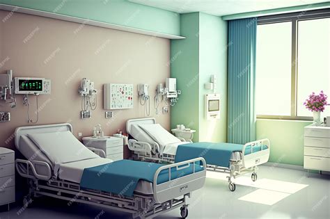 Premium AI Image | Modern recovery room with beds and comfortable medical equipment Generative ...