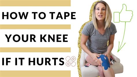 How To Tape Your Knee By Yourself Knee Taping For Knee Pain Youtube