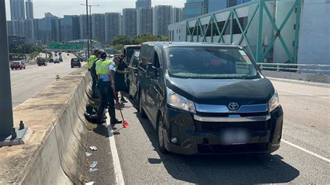 東區走廊7車串燒相撞2人傷 往中環方向一度擠塞 星島日報