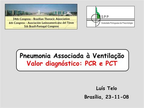 PPT Pneumonia Associada à Ventilação Valor diagnóstico PCR e PCT