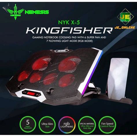 Jual Cooling Pad Nyk X Kingfisher Coolingpad Gaming Kipas Kipas