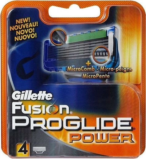 Сменные кассеты Gillette Fusion PROGLIDE POWER для Мужской Бритвы, 4 шт ...