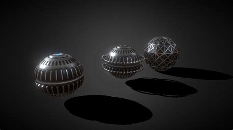 Sci- Fi Sphere Collection Metal (Part Five) - Buy Royalty Free 3D model ...