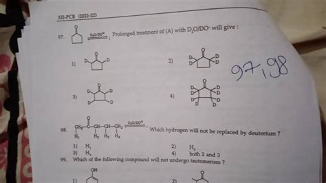 Which Of The Following Compound Will Not Undergo Tautomerism Filo