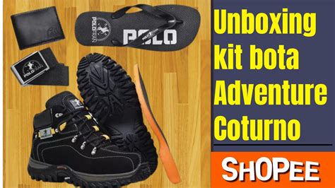 Unboxing Do Kit Bota Adventure Coturno Botina Em Couro Chinelo