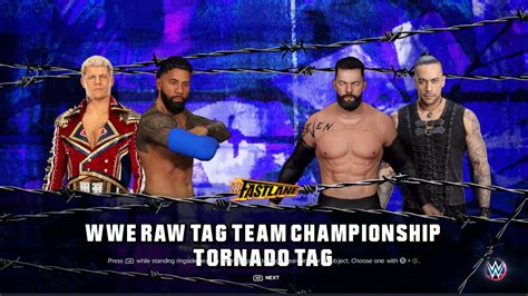 Wwe2k23 Cody Rhodes And Jey Uso Vs The Judgement Day For The Raw Tag Team Championship At