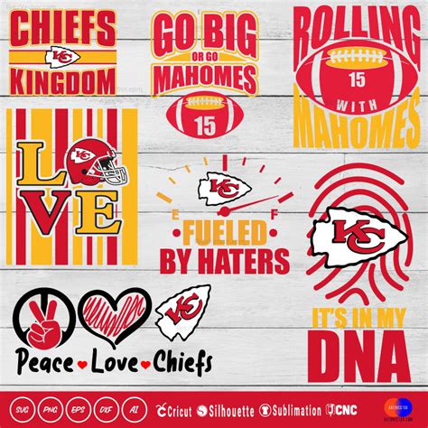 Kansas City Chiefs Football Bundle Svg Png Eps Dxf Ai Arts Vector