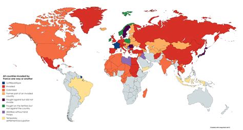 All countries invaded by France - Vivid Maps