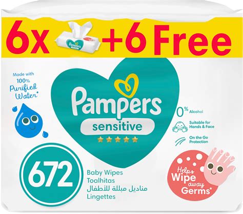 Pampers Sensitive Protect Baby Wipes With 100 Purified Water For Hands