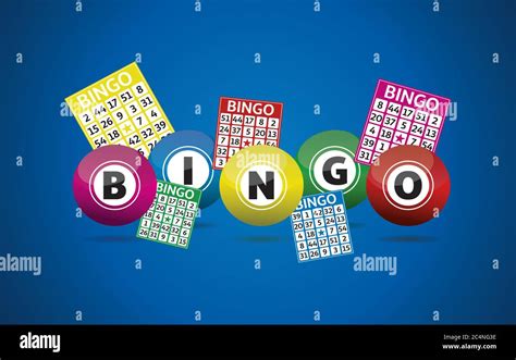 Bingo Lotterie B Lle Und Bingo Karten Konzept Vektor Illustration Stock