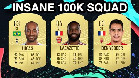 Insane K Hybrid Squad Builder Fifa Ft Lacazette Ben Yedder