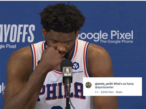 Whats So Funny Giannis Antetokounmpo Fumes At Media Outlet For Mocking Joel Embiids