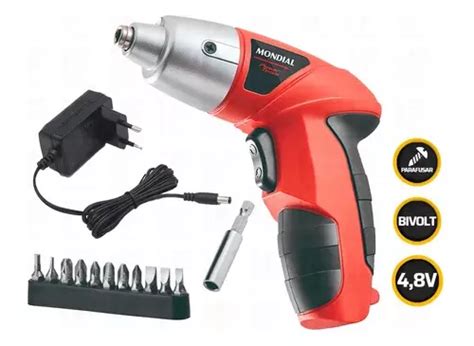 Parafusadeira Elétrica Power Tools 4 8v Fpf 05 Mondial