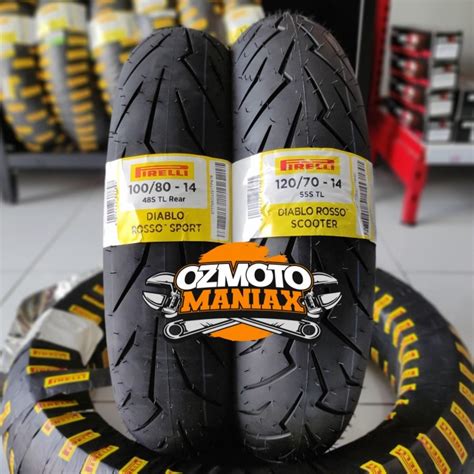 Jual Paket Ban Pirelli Diablo Rosso Scooter 12070 14 And 10080 14 Pcx