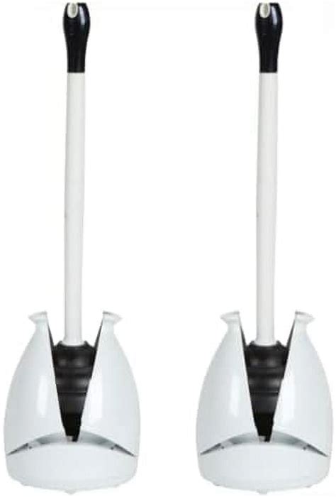 2 Pack Toilet Plunger, Hideaway Toilet Plunger With Caddy, Plungers For ...