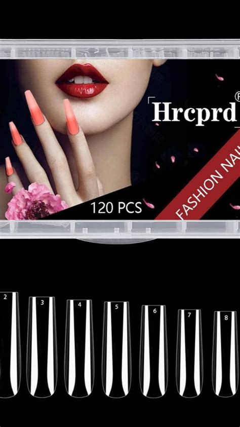 Hrcprd Extra Short Almond Gel X Nail Tips For Soak Off Extension Pcs