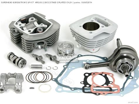 01065207A Superhead Bore Stroke Up Kit Ape100 130cc Stage 3 Plated