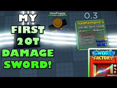 MY FIRST OVERPOWERED DAMAGE SWORD Roblox Sword Factory X YouTube