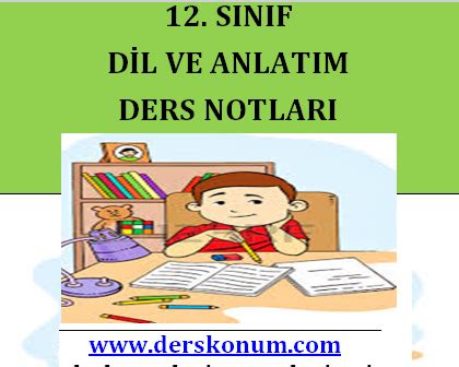 Sinif D L Ve Anlatim Ders Notlari Pdf