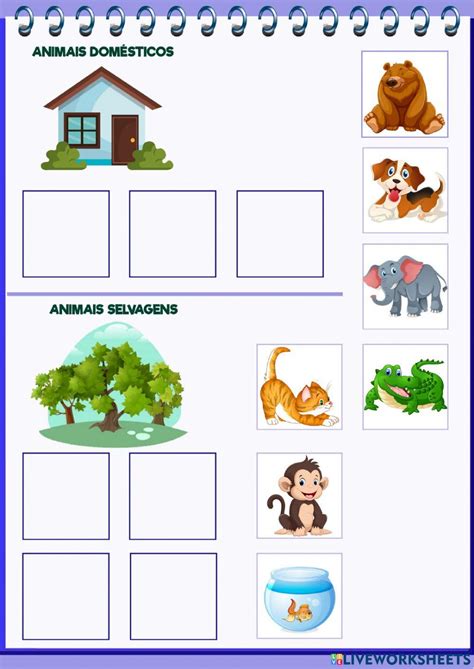 Animais Domesticos E Selvagens Atividades - 1107302 | Animais - Atividades 2 - Domésticos e Selvagens