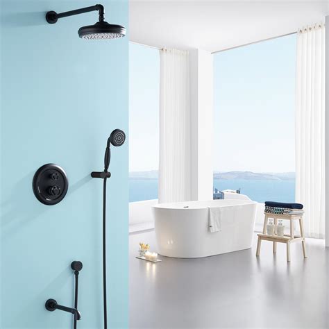 MODLAND Wall Mounted Shower System with Tub Spout And Embedded Box | Wayfair