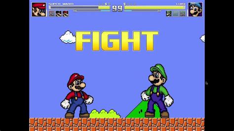 Mugen Mario Vs Luigi Parte 1 11 A Classica Batalha Youtube