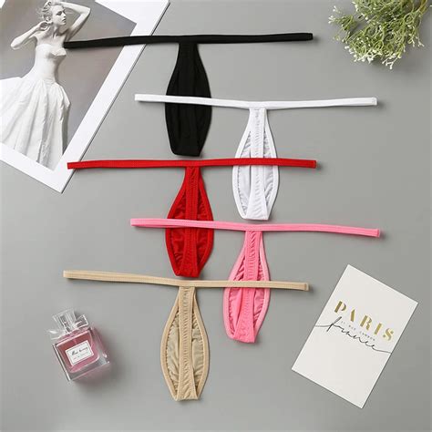 Micro Bikini Thong Women Underwear Seamless Low Rise Ice Silk G String Sexy Lingerie Briefs
