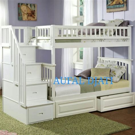 Jual Tempat Tidur Anak Susun Ranjang Dipan Tingkat Bunk Bed Top Jati