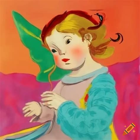 Colorful Depiction Of An Androgynous Peter Pan Cupid On Craiyon