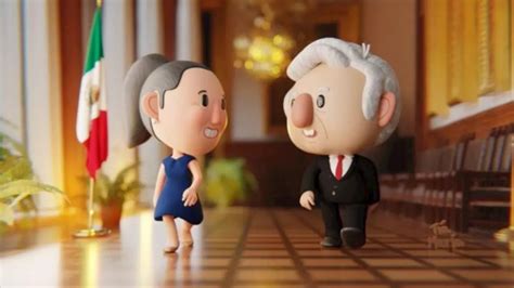 AMLO AMLO alaba caricatura de su reunión con Claudia Sheinbaum los