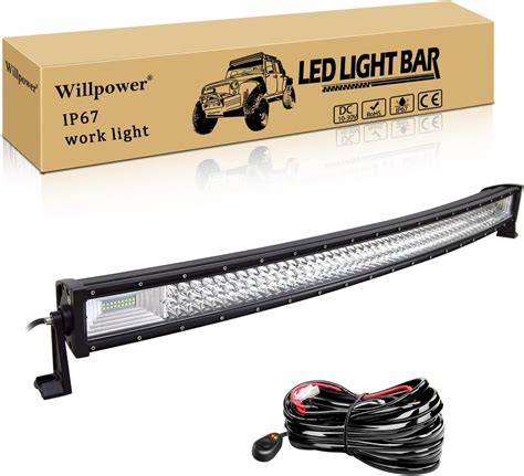 Amazon Willpower Inch Curved Led Light Bar W Spot Flood