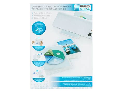 United Office Pochettes De Plastification Pour A A