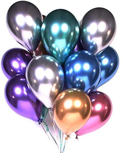 Amazon Party Balloons 12inch 50pcs Assorted Color Metallic Latex