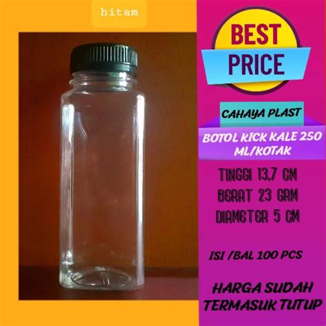 Jual Botol Kale Ml Kotak Botol Plastik Ml Botol Kick Ml Tebal