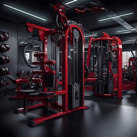 Premium AI Image | Gym in red