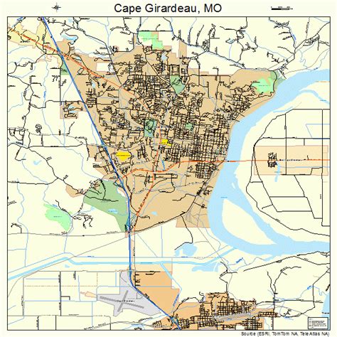 cape girardeau missouri street map