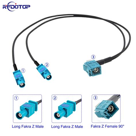 Fakra Z Cable Divisor Universal De Grados A Doble Largo Conector