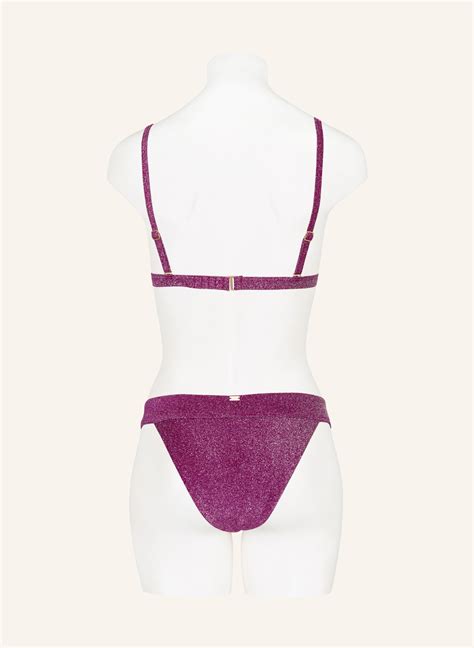SAM FRIDAY Góra od bikini trójkątnego SHORE z błyszczącą przędzą kolor lila