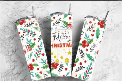 Merry Christmas Tumbler Sublimation Graphic By Creative Designs