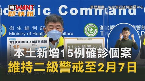 Ctwant 周刊王 即時新聞 本土新增15例確診個案 指揮中心：維持二級警戒至2月7日 Ctwant影音 Line Today